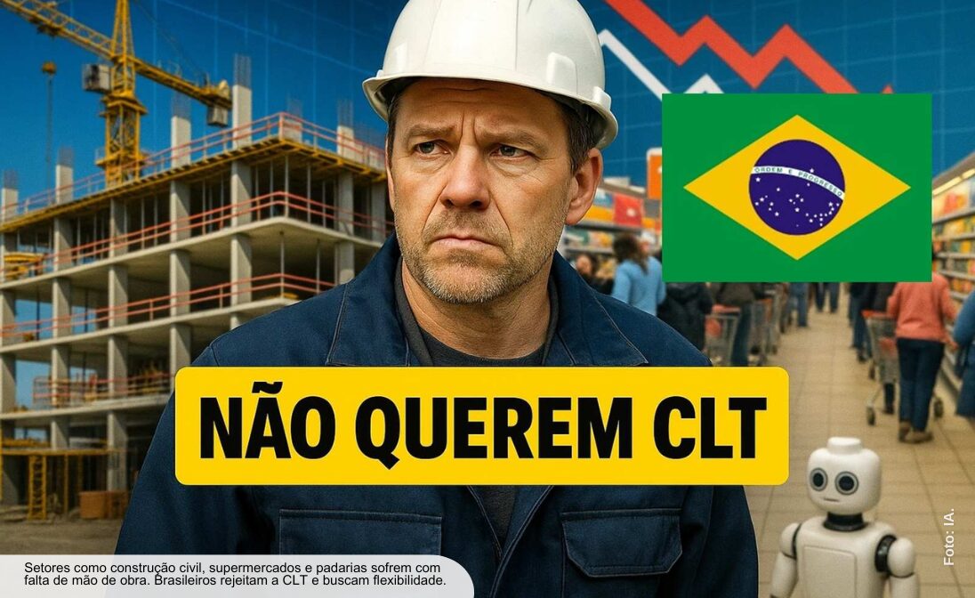 Crise na CLT gera escassez de trabalhadores: indústria e construção não conseguem preencher vagas, padarias instalam robôs e supermercados acumulam filas