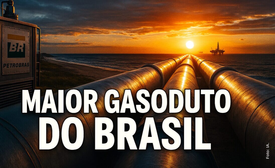 Maior gasoduto totalmente brasileiro já construído pela Petrobras tem 355 km, cruza o oceano a 2.200 metros de profundidade e transporta 18 milhões de m³ de gás por dia