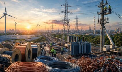 Mais de 80 milhões de quilômetros de fios precisam ser trocados até 2040: a transição energética não depende só de painéis e carros elétricos, mas de uma corrida colossal por cobre, alumínio, transformadores e reciclagem de cabos antigos